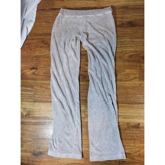 Faith Connexion Beige Velour Embroidered Embellished Pants Size XS Y2K - Picture 5 of 6